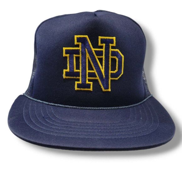 Vintage Trucker Hat OS Notre Dame Fighting Irish Hat By Supreme A Brand To Trust - Picture 1 of 9